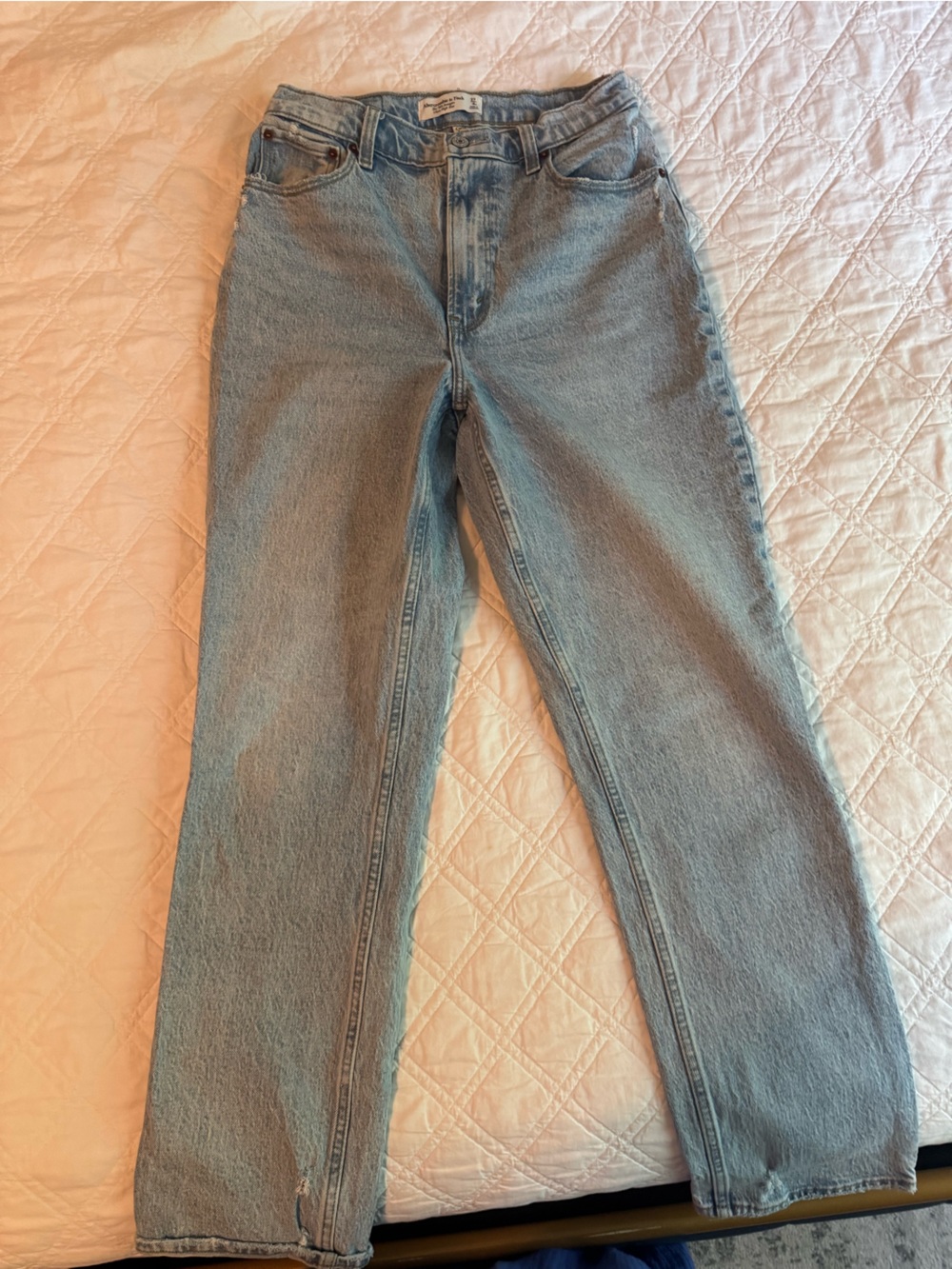 Abercrombie & Fitch Light Blue 90s straight ultra HR -27 regular curve love